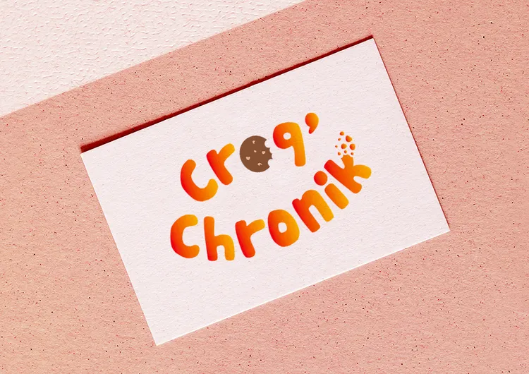 Mockup du logo Croqchronik