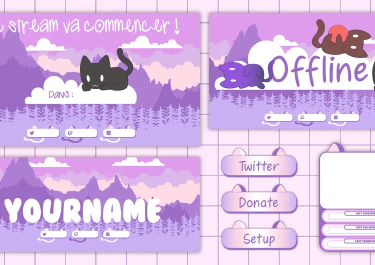Mockup d'un overlay de streaming