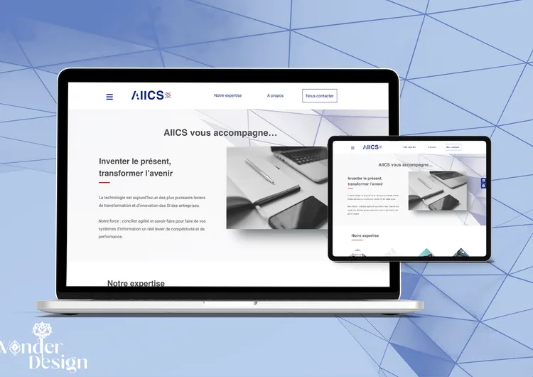 Maquette responsive du site web AIICS