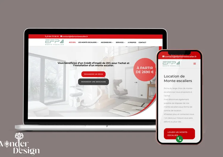 Maquette responsive du site web EFP