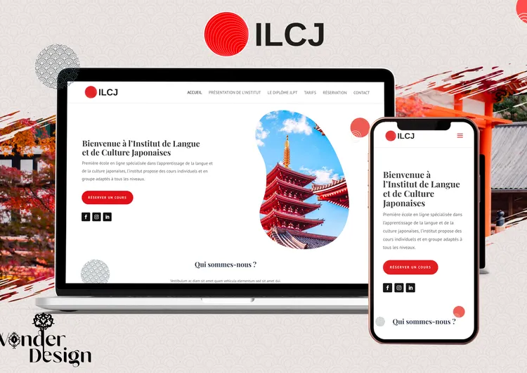 Maquette responsive du site web ILCJ