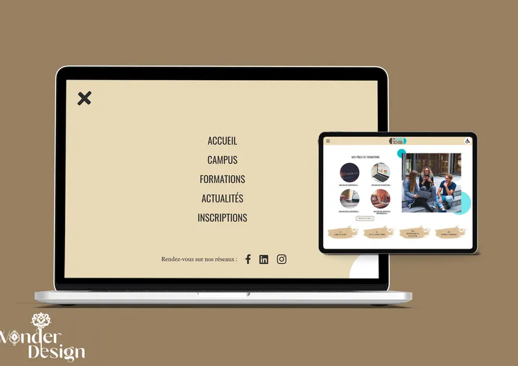 Maquette responsive du site web MDS