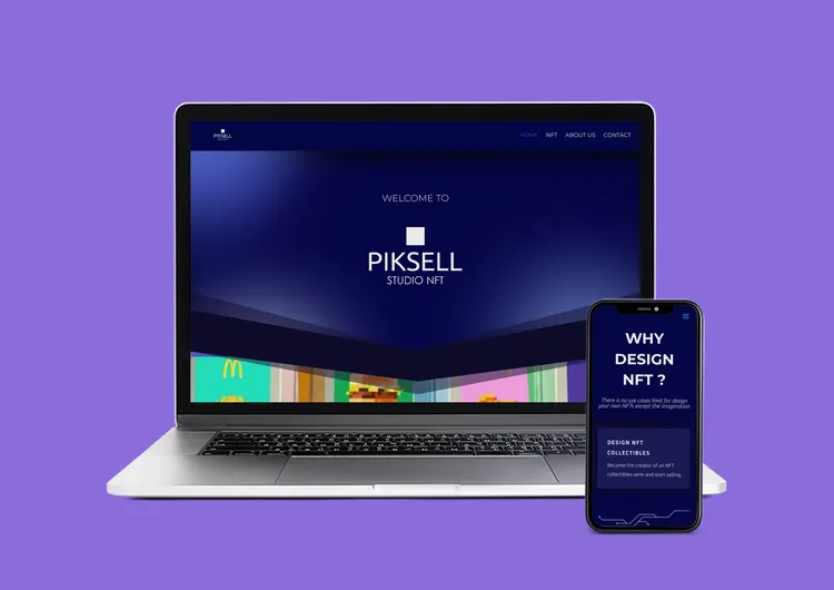 Maquette responsive du site web Piksell