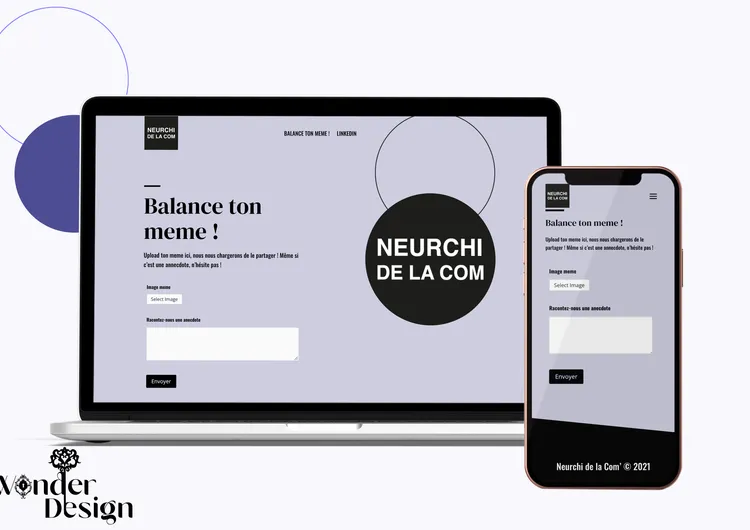 Maquette responsive du site web Neurchi